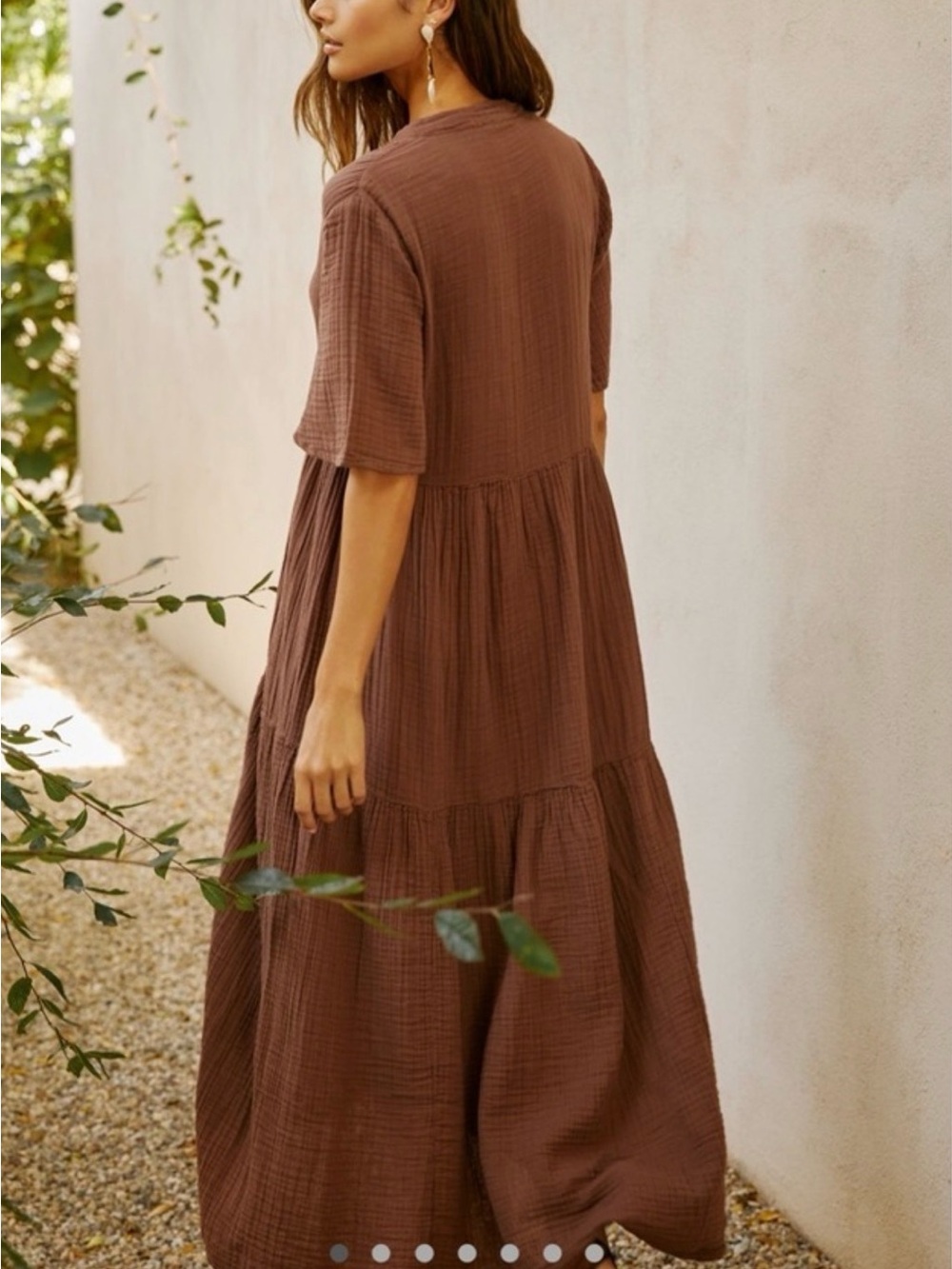Anthropologie Celandine Kallie Flowy Maxi Dress in Hot Fudge XXS NWT - Picture 2 of 4